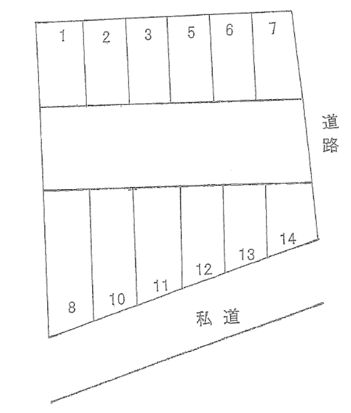 東正光寺パーキングの駐車配置図