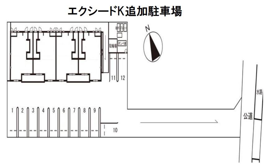 エクシードＫ追加駐車場の駐車配置図