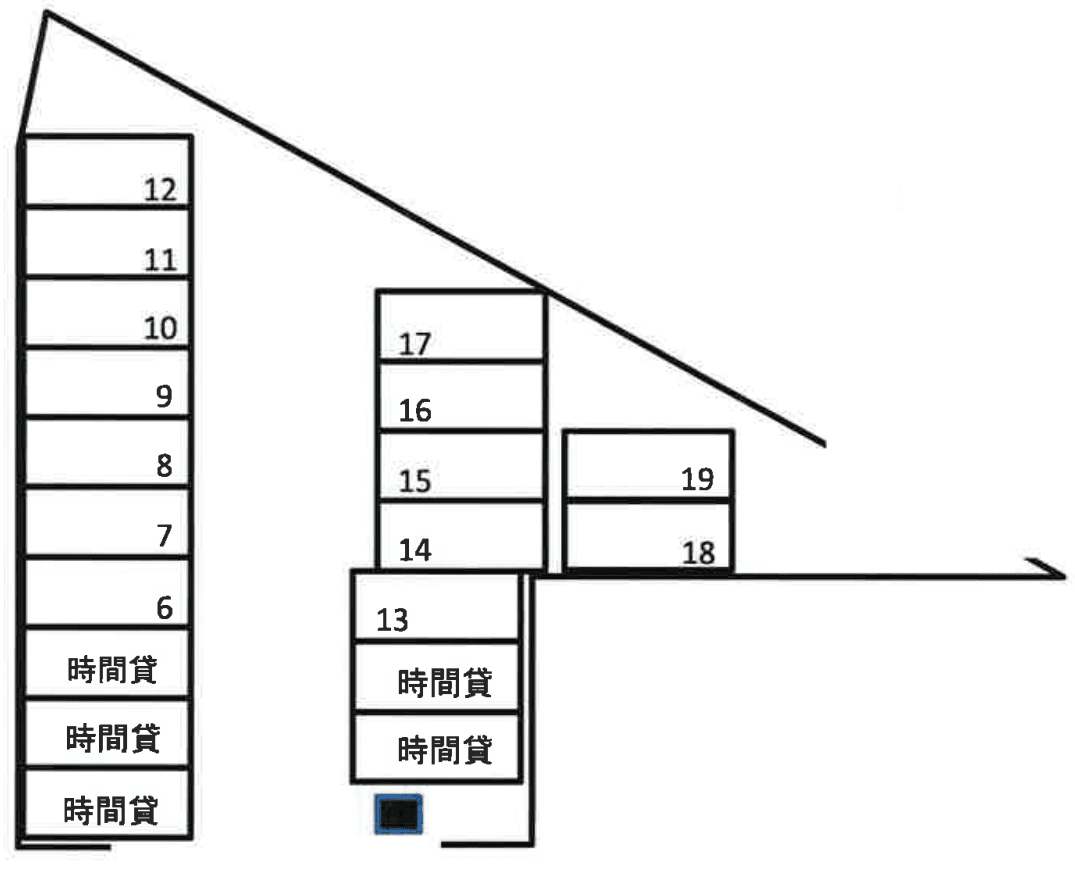 小島第２駐車場の駐車配置図