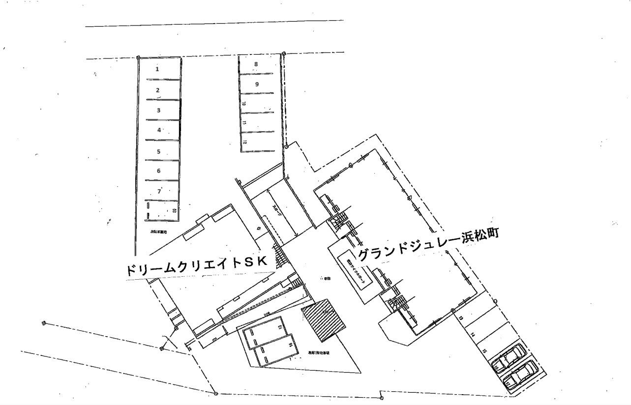 ドリームクリエイトＳＫ駐車場の駐車配置図
