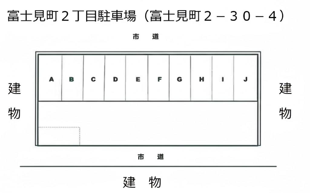富士見町2丁目駐車場の駐車配置図