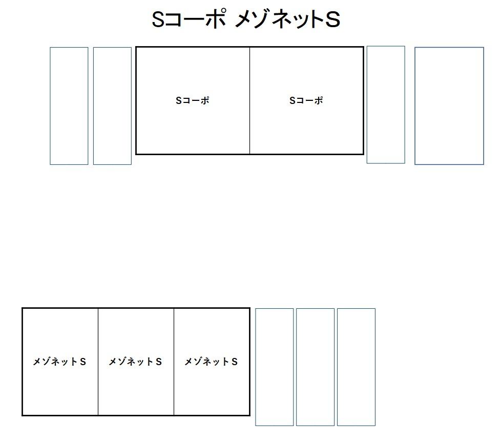 SコーポメゾネットＳの駐車配置図