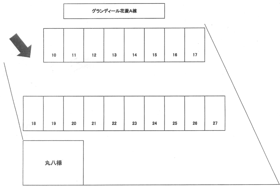 花菱第二駐車場の駐車配置図