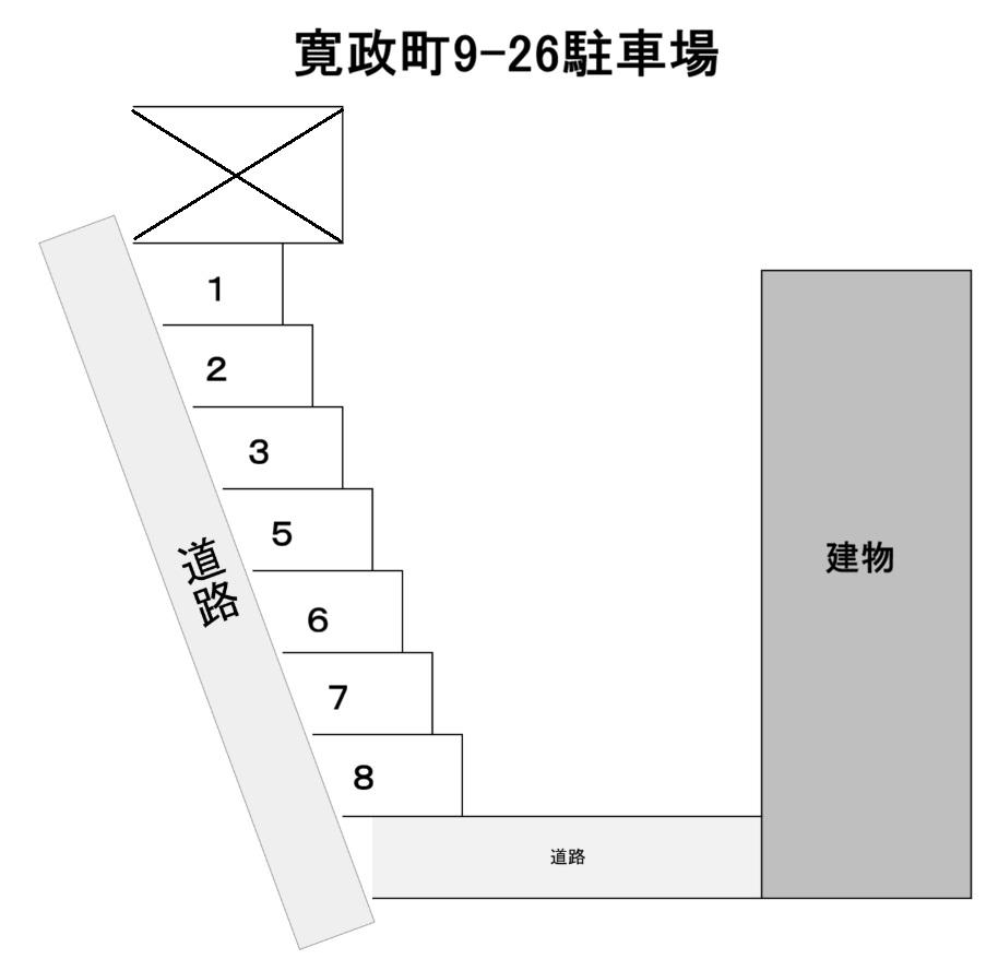 寛政町9-26駐車場の駐車配置図