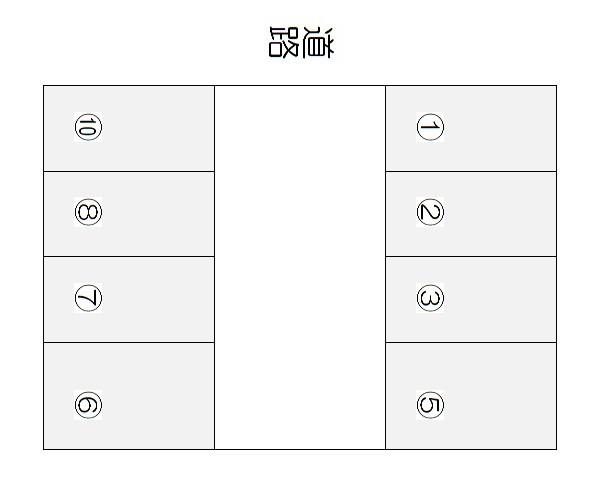 秋葉１丁目ガレージの駐車配置図