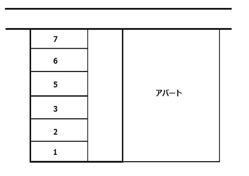 滝沢荘駐車場の駐車配置図