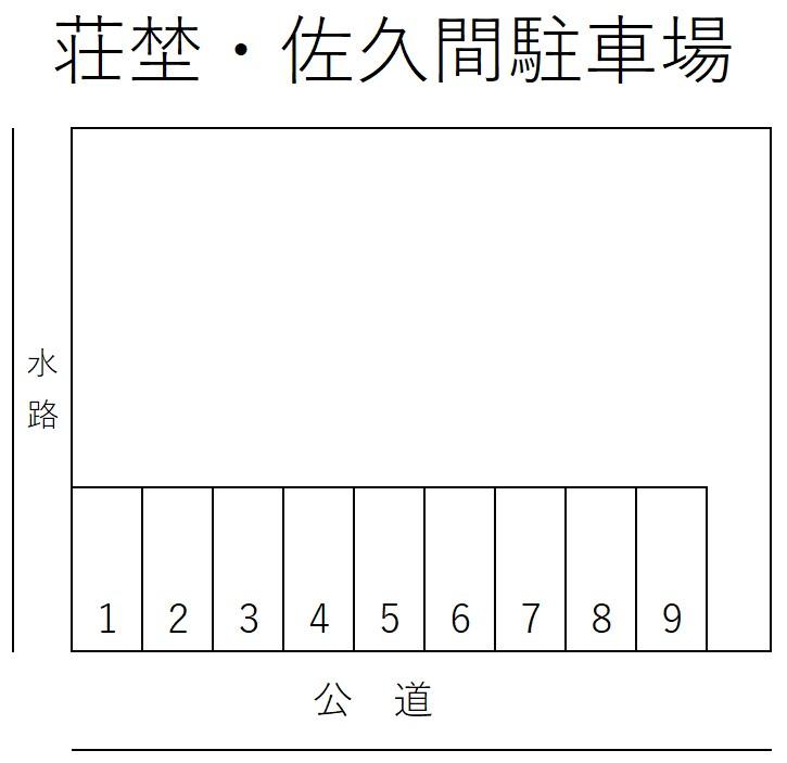 荘埜・佐久間駐車場の駐車配置図