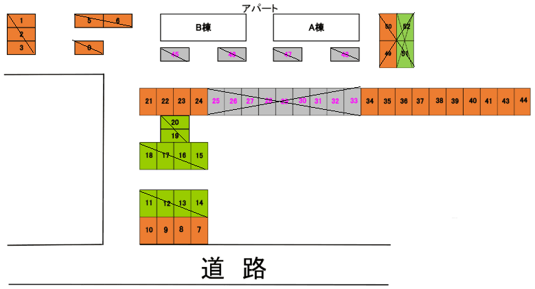 池田パーキングⅠの駐車配置図