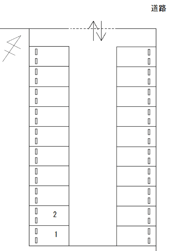 FKスペースECO尾張横須賀駅前第２の駐車配置図
