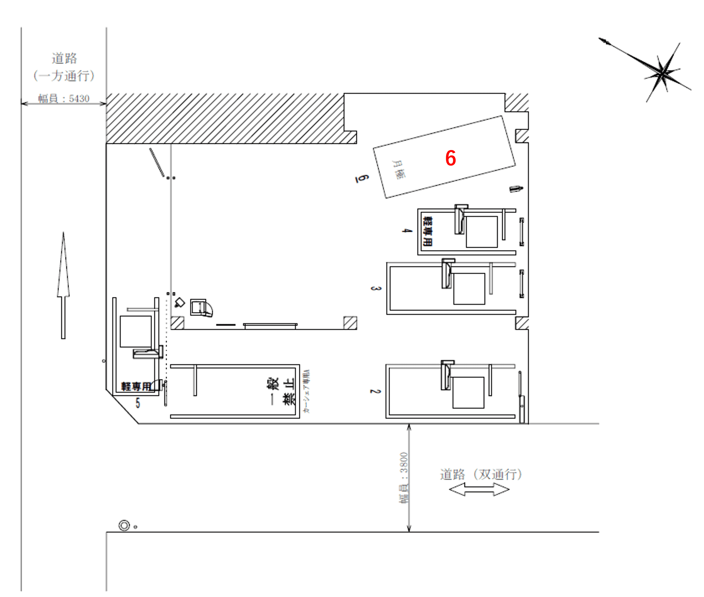 西巣鴨４丁目の駐車配置図