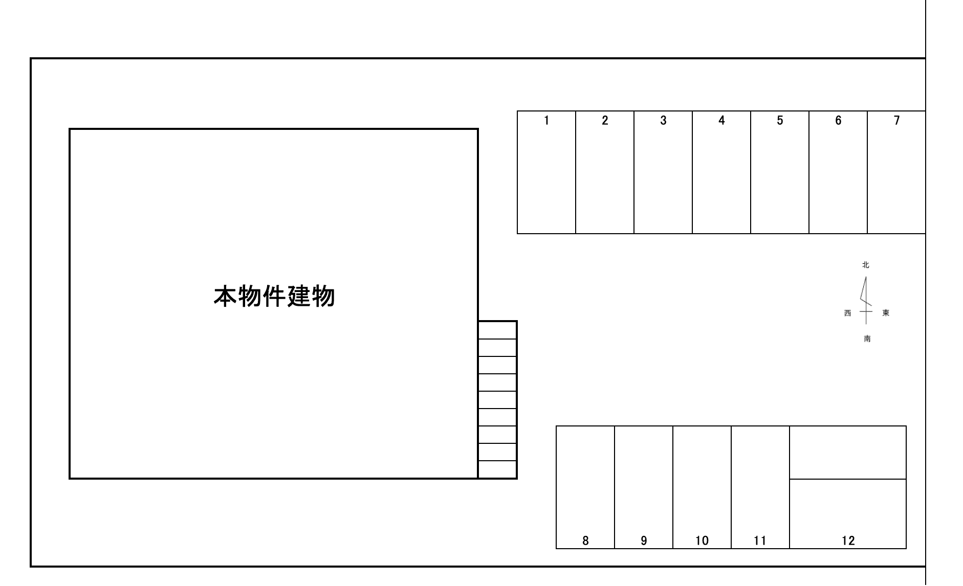 ハイツ石川の駐車配置図