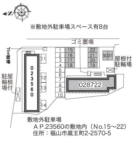 敬愛(28722)の駐車配置図