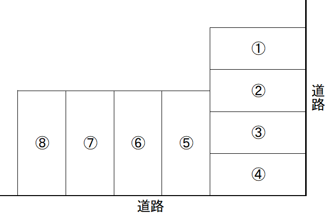 松本駐車場の駐車配置図