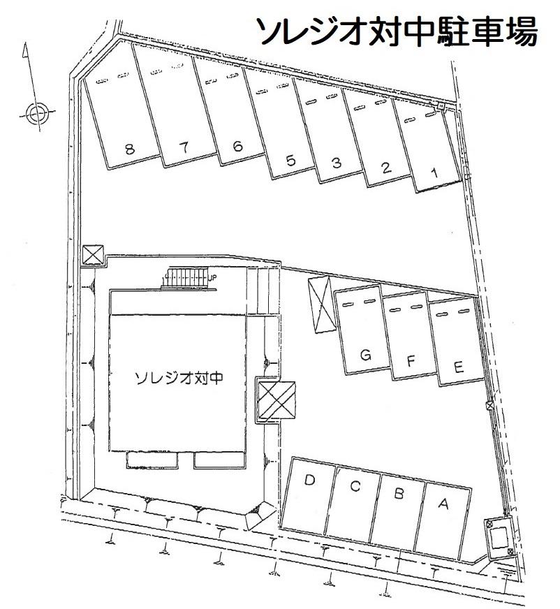 ソレジオ対中駐車場の駐車配置図