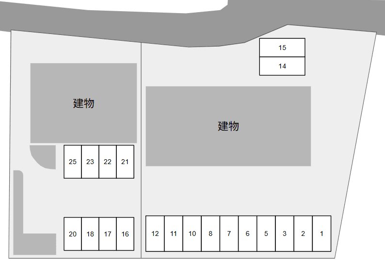 シャリオ・つくば Ⅱの駐車配置図
