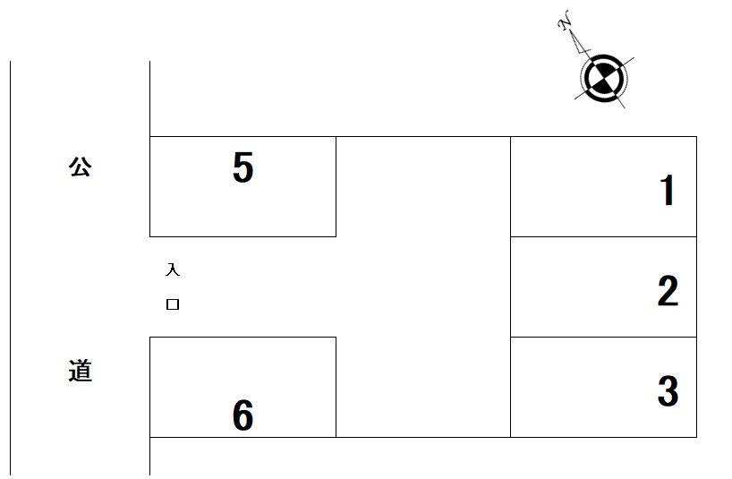 ファイブ駐車場の駐車配置図