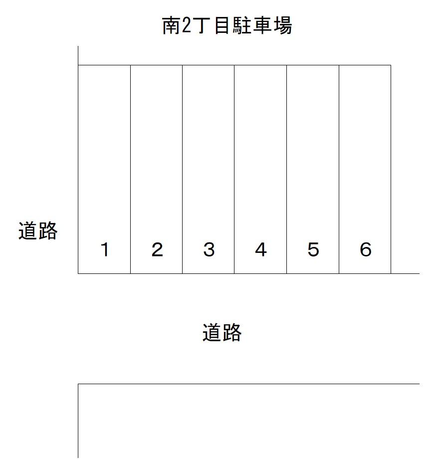 南2丁目駐車場の駐車配置図