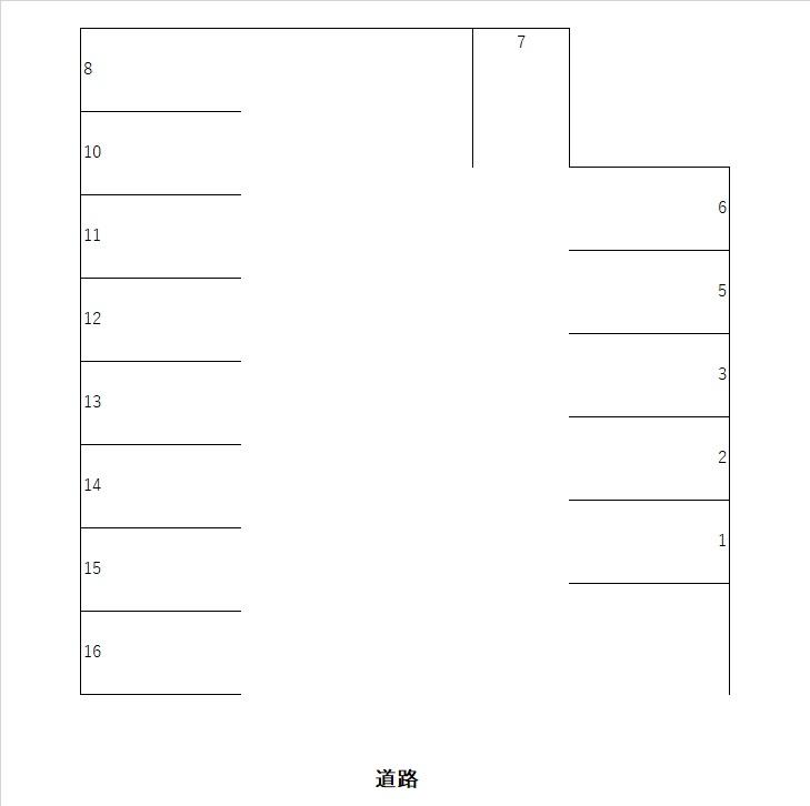元魚町4丁目107駐車場の駐車配置図