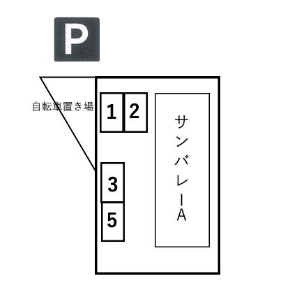 サンバレーＡ駐車場の駐車配置図