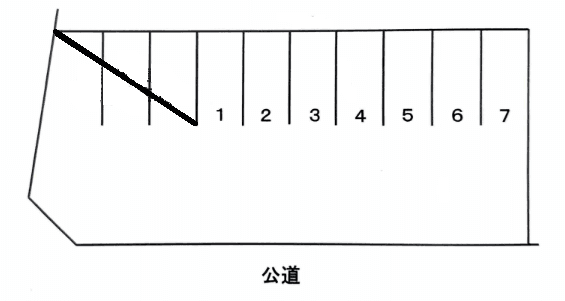 高砂７−３駐車場の駐車配置図