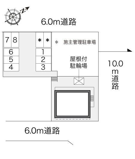ＦＬＯＷＥＲ南吉成(33289)　敷地外駐車場の駐車配置図