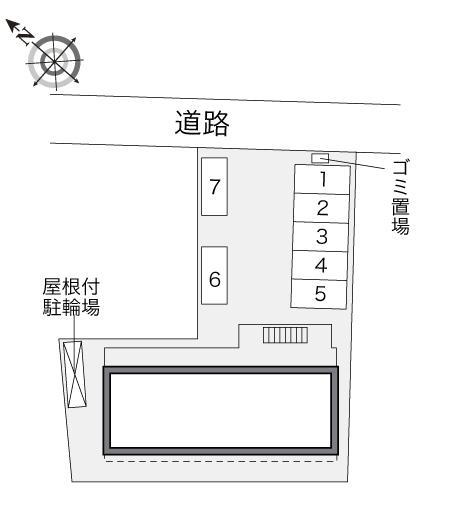 ユニヴェール中原(33268)の駐車配置図
