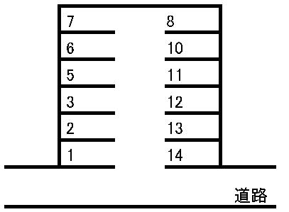 矢野駐車場の駐車配置図