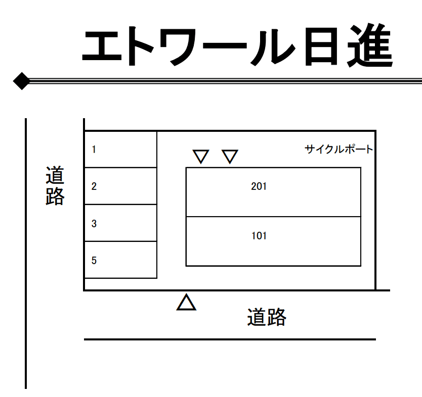 エトワール日進の駐車配置図