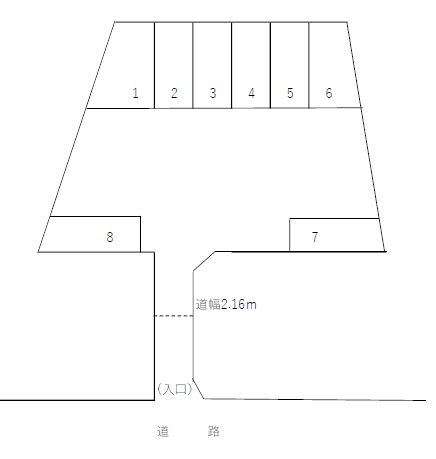 D-35沓谷4丁目 伴野貸駐車場の駐車配置図
