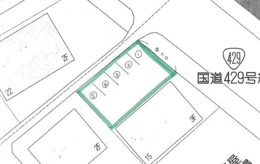 浜ノ茶屋月極駐車場の駐車配置図
