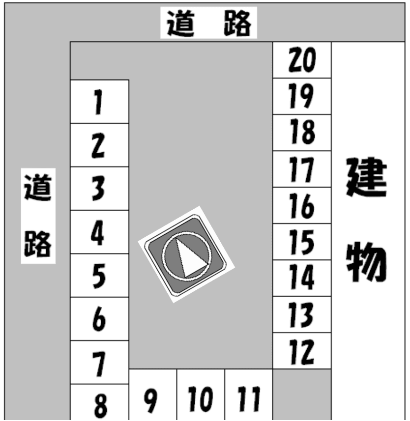 SKパーキングの駐車配置図