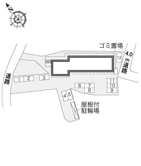 萩崎(34817)の駐車配置図