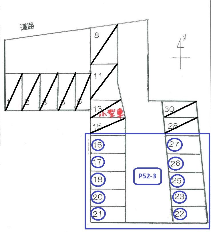 P52-3の駐車配置図