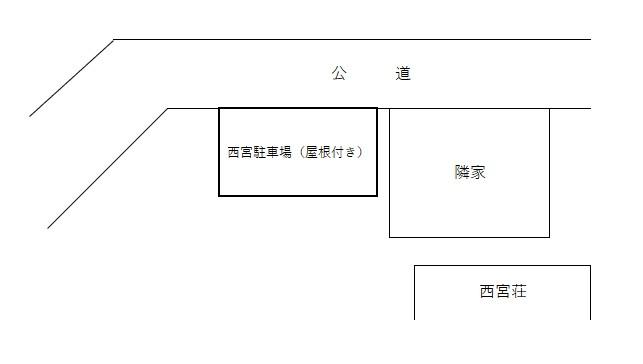西宮駐車場（屋根付き）の駐車配置図