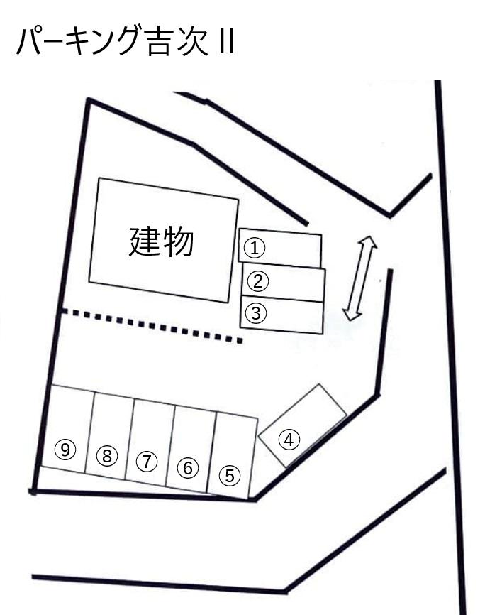 パーキング吉次Ⅱの駐車配置図