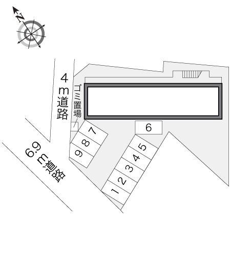 ボヌールＨＡＮＡＳＨＩＭＡ(12122)の駐車配置図