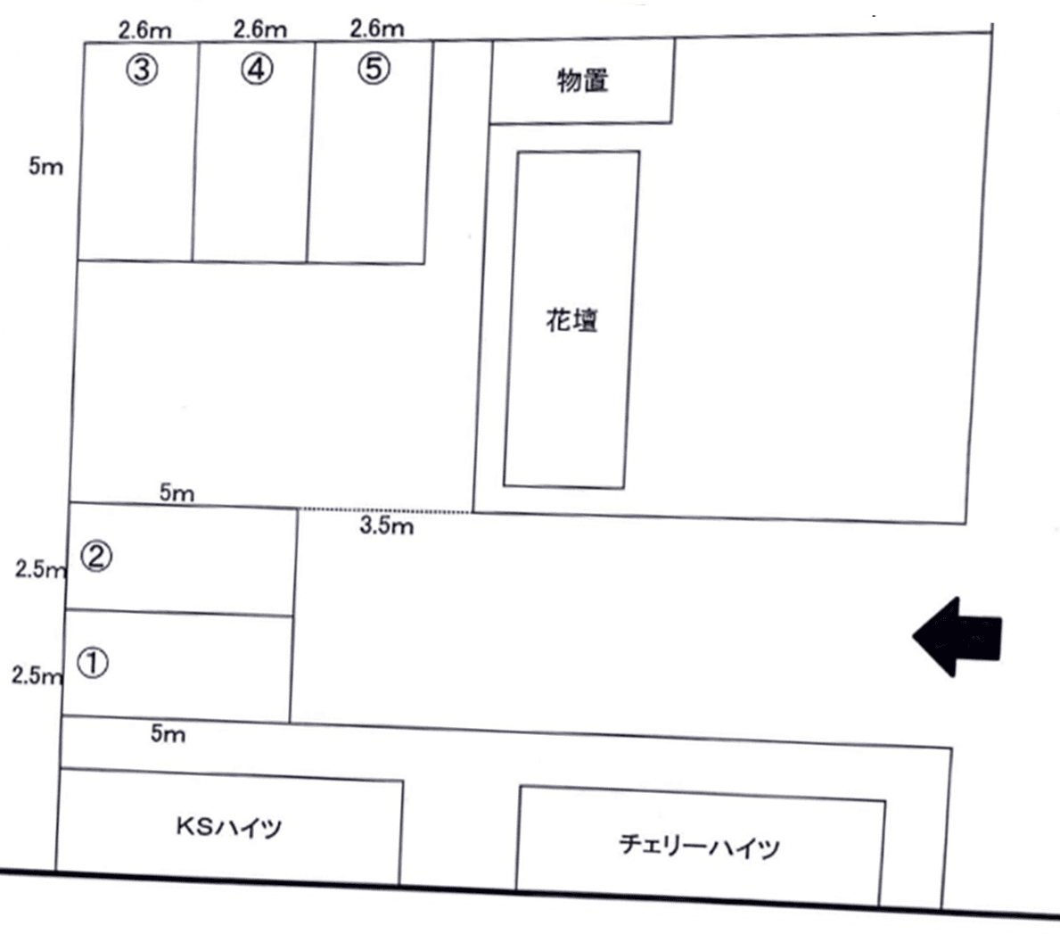 日ノ出28駐車場の駐車配置図