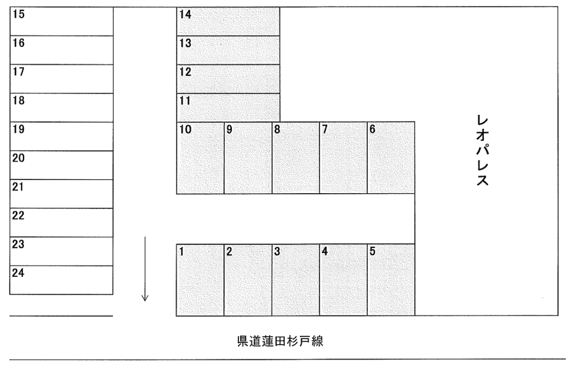 宮前駐車場の駐車配置図