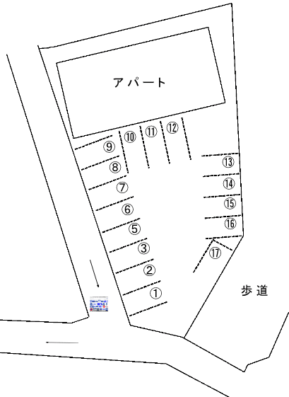 すえひろパーク吹上本町4丁目（田仲パーキング）の駐車配置図