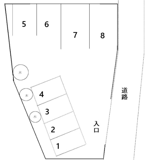 大名パーキングの駐車配置図