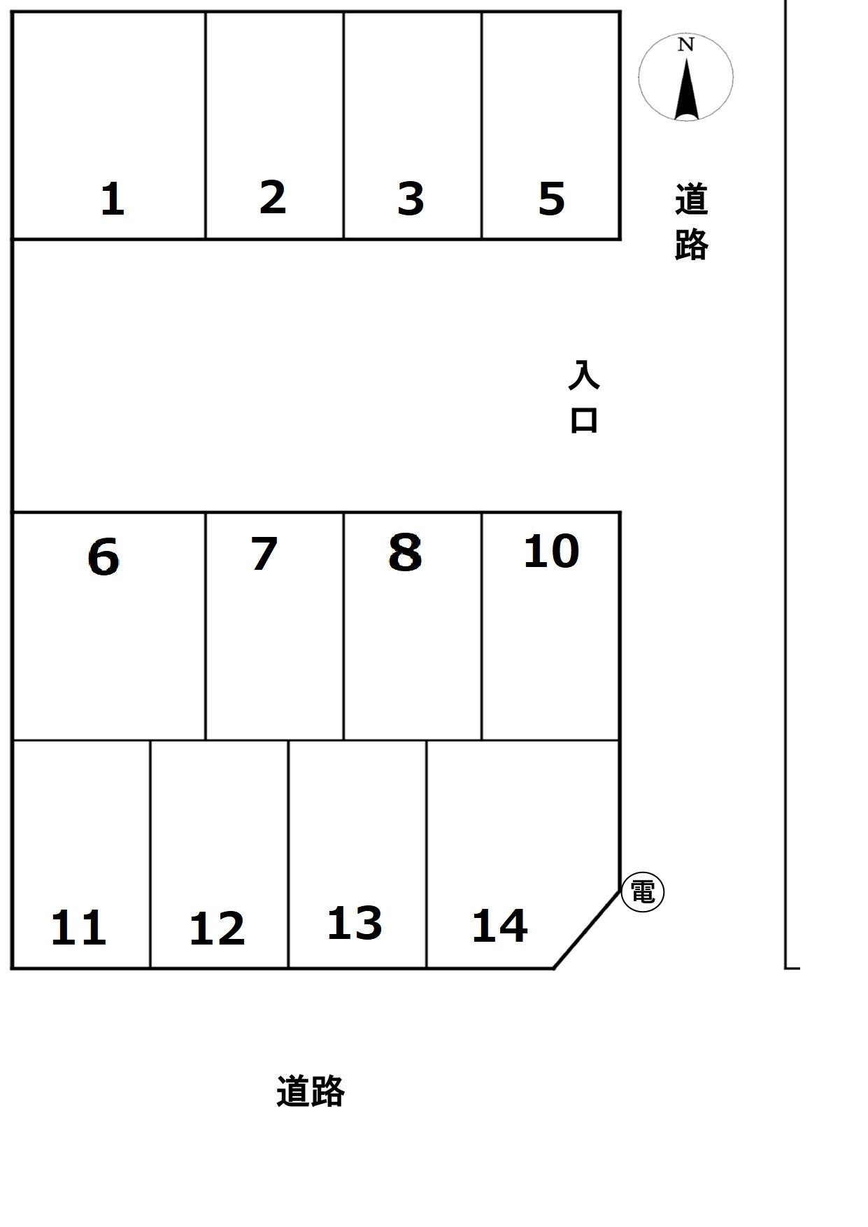 517富川町駐車場の駐車配置図