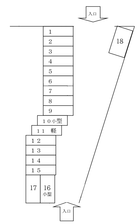 塔原東2丁目駐車場の駐車配置図