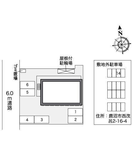 パークハイムⅤ(26475)　敷地外駐車場の駐車配置図