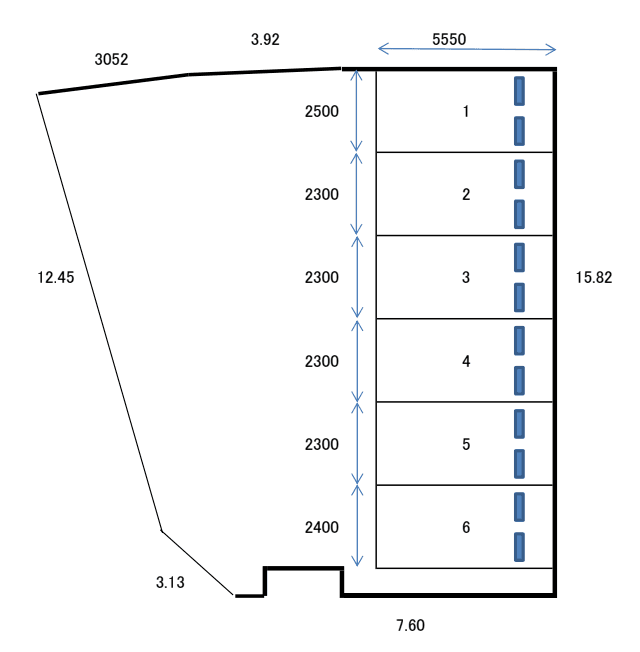東洋モータープールの駐車配置図