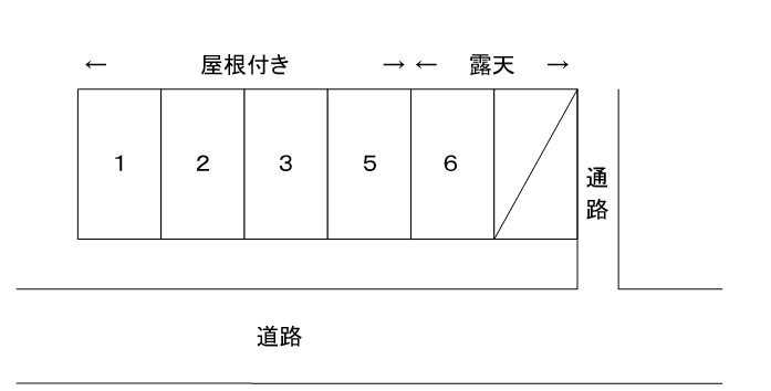 田村駐車場の駐車配置図