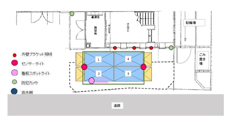 セカンドステージ　バイク駐車場の駐車配置図