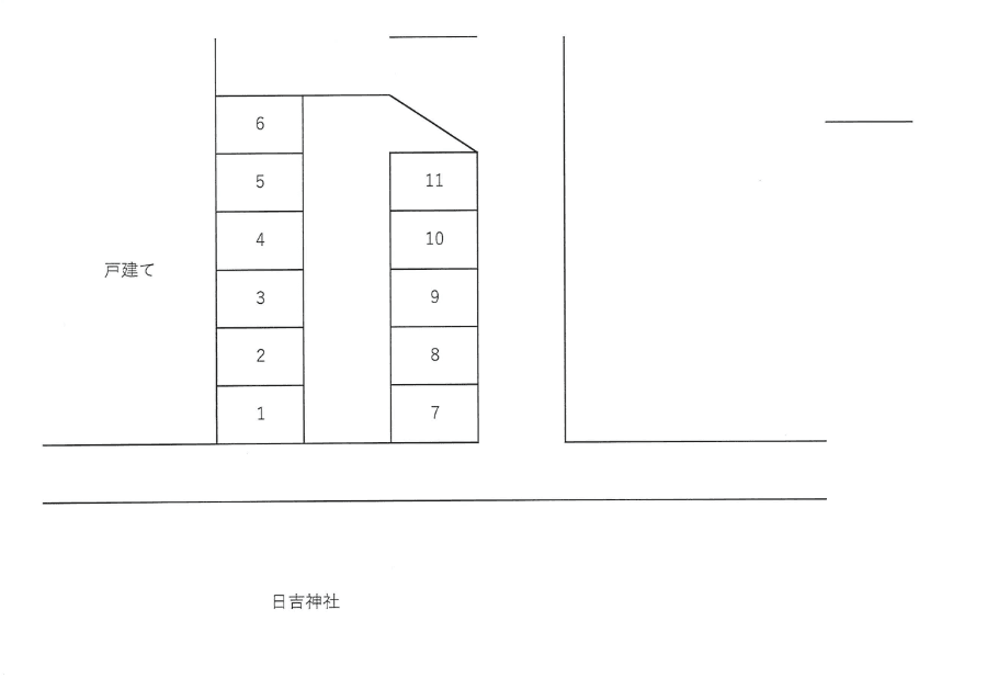 西町パール駐車場の駐車配置図