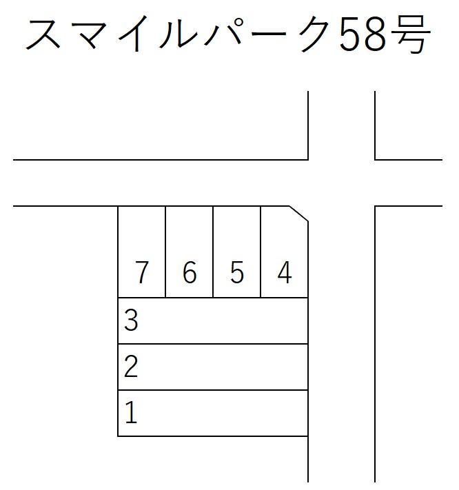 スマイルパーク58号の駐車配置図