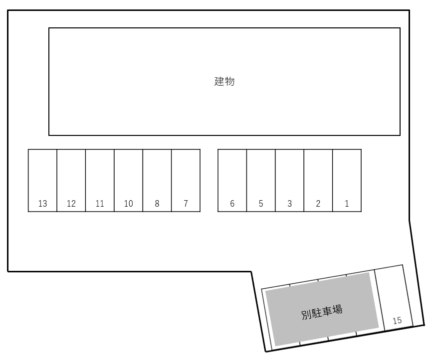 Ｃｈａｔａｉｇｎｅの駐車配置図