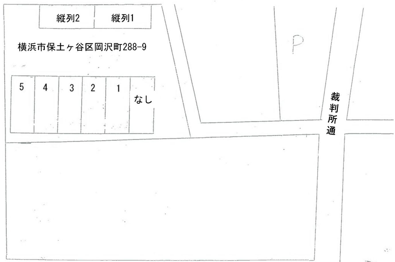 岡沢町288-9の駐車配置図
